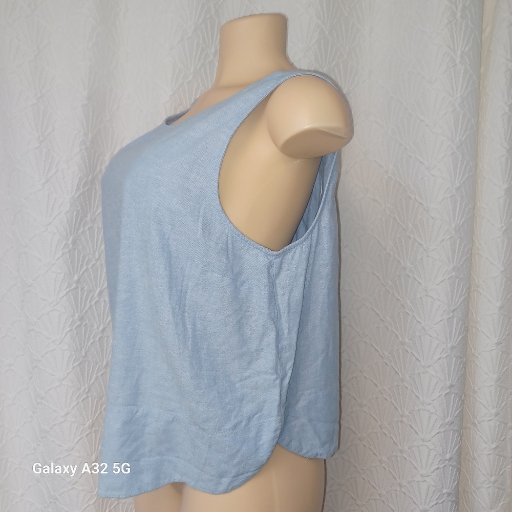 LOFT New Women Size M Light Blue Sleeveless Tank Top Size M - Picture 4 of 10